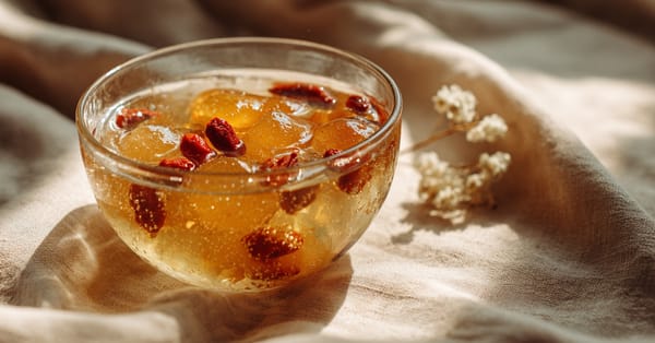 Peach Gum Dessert Soup (桃胶羹): The Amber Jelly Dessert, Made at Home